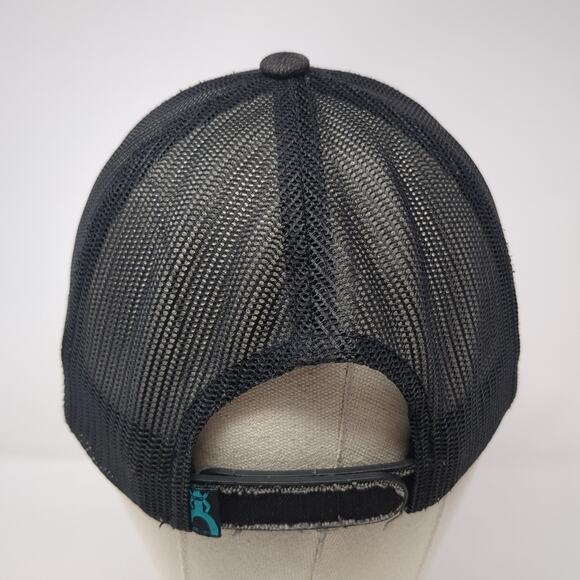 Punchy Snapback Trucker Hat Black One Size Adjustable Mesh Back Get Your Hooey - Picture 4 of 7